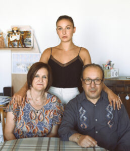Audrey Zarif et ses deux parents, , Fred et Ferhat